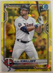 Alex Kirilloff [Yellow] #3 Baseball Cards 2021 Bowman Chrome Sapphire Prices