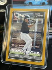 Jasson Dominguez [Gold] Baseball Cards 2022 Panini Three and Two Prospects Prices