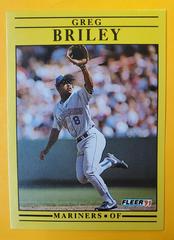 Greg Briley #444 Baseball Cards 1991 Fleer Prices
