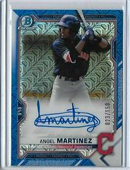 Angel Martinez [Blue Refractor] #BMA-AMA Baseball Cards 2021 Bowman Chrome Mega Box Mojo Autographs Prices