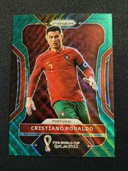 Cristiano Ronaldo [Green Wave] Soccer Cards 2022 Panini Prizm World Cup Prices