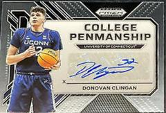 Donovan Clingan #CP-DVC Basketball Cards 2023 Panini Prizm Draft Picks College Penmanship Autographs Prices