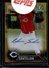 Antonio Santillan [Gold Refractor] #BCAP-ASA Baseball Cards 2016 Bowman Chrome Prospect Autograph Prices