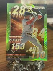 Juan Soto [Lime Green] #NG-1 Baseball Cards 2020 Panini Prizm Numbers Game Prices