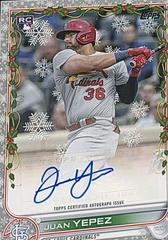 Juan Yepez [Silver Metallic] #WHA-JY Baseball Cards 2022 Topps Holiday Autographs Prices