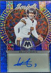 Wil Lutz [No Huddle Blue] #S11 Football Cards 2023 Panini Mosaic Scripts Autographs Prices