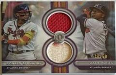 Ronald Acuna Jr. / Ozzie Albies [Purple Dual Player] #DR2-AA Baseball Cards 2024 Topps Tribute Dual Relic Prices