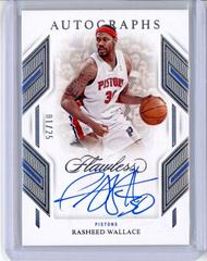 Rasheed Wallace #13 Basketball Cards 2022 Panini Flawless Autograph Prices