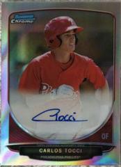 Carlos Tocci Baseball Cards 2013 Bowman Chrome Prospect Autograph Prices
