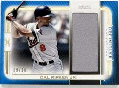 Cal Ripken Jr. [Blue] Baseball Cards 2023 Topps Definitive Jumbo Relic Collection Prices