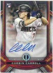 Corbin Carroll [Red] #LIA-CC Baseball Cards 2023 Topps Tribute League Inauguration Autographs Prices