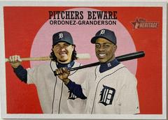 Pitchers Beware [M. Ordonez, C. Granderson] #34 Baseball Cards 2008 Topps Heritage Prices