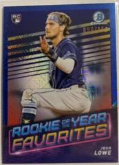 Josh Lowe [Blue Refractor Mega Box Mojo] Baseball Cards 2022 Bowman Rookie of the Year Favorites Prices