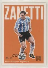 Javier Zanetti [Orange] Soccer Cards 2017 Panini Nobility Prices