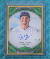 Corey Seager [Emerald] #TCA-CS Baseball Cards 2022 Topps Transcendent Collection Autographs Prices