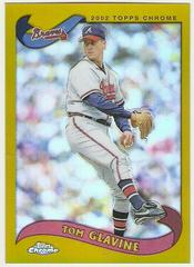 Tom Glavine [Gold Refractor] #390 Baseball Cards 2002 Topps Chrome Prices