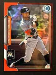 Giancarlo Stanton [Red Refractor] #131 Baseball Cards 2015 Bowman Chrome Prices