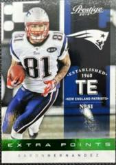 Aaron Hernandez [Extra Points Green] #111 Football Cards 2012 Panini Prestige Prices