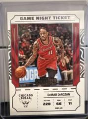 DeMar DeRozan #4 Basketball Cards 2022 Panini Contenders Game Night Ticket Prices