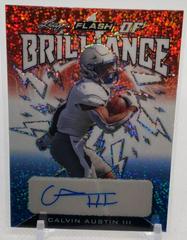 Calvin Austin III [Metalized Sparkles Red White Blue] Football Cards 2022 Leaf Flash of Brilliance Autographs Prices