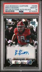 Brock Bowers [Black] #SG-BB Football Cards 2023 Bowman Chrome University Sapphire Selections Autographs Prices