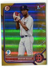 Brayan Bello [Gold Foil] Baseball Cards 2022 Bowman 1st Edition Prices