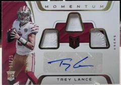 Trey Lance [Patch] Football Cards 2021 Panini Chronicles Momentum Triple Jersey Autographs Prices