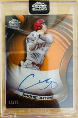 Shohei Ohtani [Orange] #CBA-SO Baseball Cards 2022 Topps Chrome Black Autographs Prices