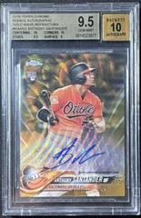 Anthony Santander [Gold Wave Refractor] #RA-ANS Baseball Cards 2018 Topps Chrome Rookie Autograph Prices