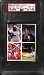 Kirby Puckett #74 Baseball Cards 1991 Red Foley Sticker Book Hand Cut Prices