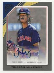 Triston McKenzie #YSA-TM Baseball Cards 2022 Topps Gallery Young Stars Autographs Prices