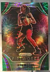 A'ja Wilson [Prizm Green Pulsar] #2 Basketball Cards 2020 Panini Prizm WNBA Fireworks Prices
