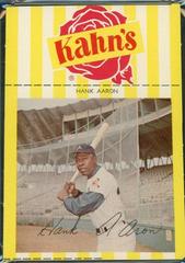Hank Aaron [Large] Baseball Cards 1969 Kahn's Wieners Prices