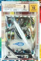 Ansu Fati [Black & White Ray Wave Refractor] #CA-AF Soccer Cards 2021 Topps Chrome UEFA Champions League Autographs Prices