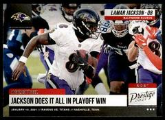 Lamar Jackson #HR-LJ Football Cards 2021 Panini Prestige Highlight Reel Prices