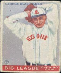 George Blaeholder #16 Baseball Cards 1933 Goudey Prices