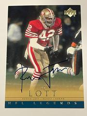 Ronnie Lott [Gold] Football Cards 2000 Upper Deck Legends Autographs Prices