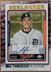 Justin Verlander Baseball Cards 2021 Topps Through the Years Prices