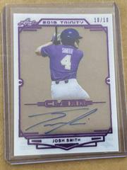 Josh Smith [Purple Foil] #CA-JS2 Baseball Cards 2019 Leaf Trinity Clear Autograph Prices