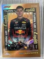 Max Verstappen [Gold Refractor] #TUTL-MV Racing Cards 2023 Topps Chrome Formula 1 Turn Up the Lights Prices