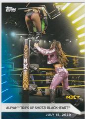 Aliyah Trips Up Shotzi Blackheart [Blue] Wrestling Cards 2021 Topps WWE Women's Division Prices