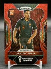 Jurrien Timber [Red Mojo] Soccer Cards 2022 Panini Prizm World Cup Prices