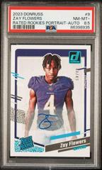 Zay Flowers [Autograph] #9 Football Cards 2023 Panini Donruss Rated Rookies Portrait Prices