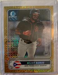 Heliot Ramos [Gold Refractor Mega Box Mojo] Baseball Cards 2020 Bowman Chrome Spanning the Globe Prices