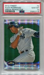 Alex Rodriguez [Green Refractor] #2 Baseball Cards 2012 Finest Prices