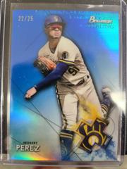 Hedbert Perez [Blue Refractor] #BSP-24 Baseball Cards 2021 Bowman Sterling Prices
