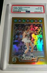 Larry Bird [Gold Refractor] #169 Basketball Cards 2008 Topps Chrome Prices