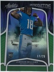Jameson Williams [Spectrum Green] #INT-7 Football Cards 2022 Panini Absolute Introductions Prices