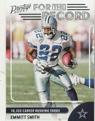 Emmitt Smith Football Cards 2023 Panini Prestige For the Record Prices