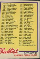 Checklist 122-242 #183 Baseball Cards 1978 O Pee Chee Prices